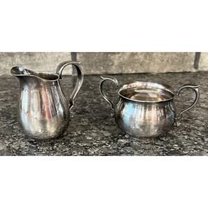 Vintage Reed & Barton 965 Silverplate Creamer & Sugar Set